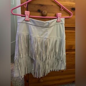 White/Beige Tassled Skirt